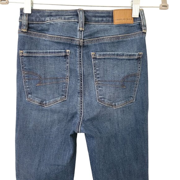 American Eagle Highest Rise Jeggings Womens Size 0 X-Short Next Level Stretch - Picture 7 of 9